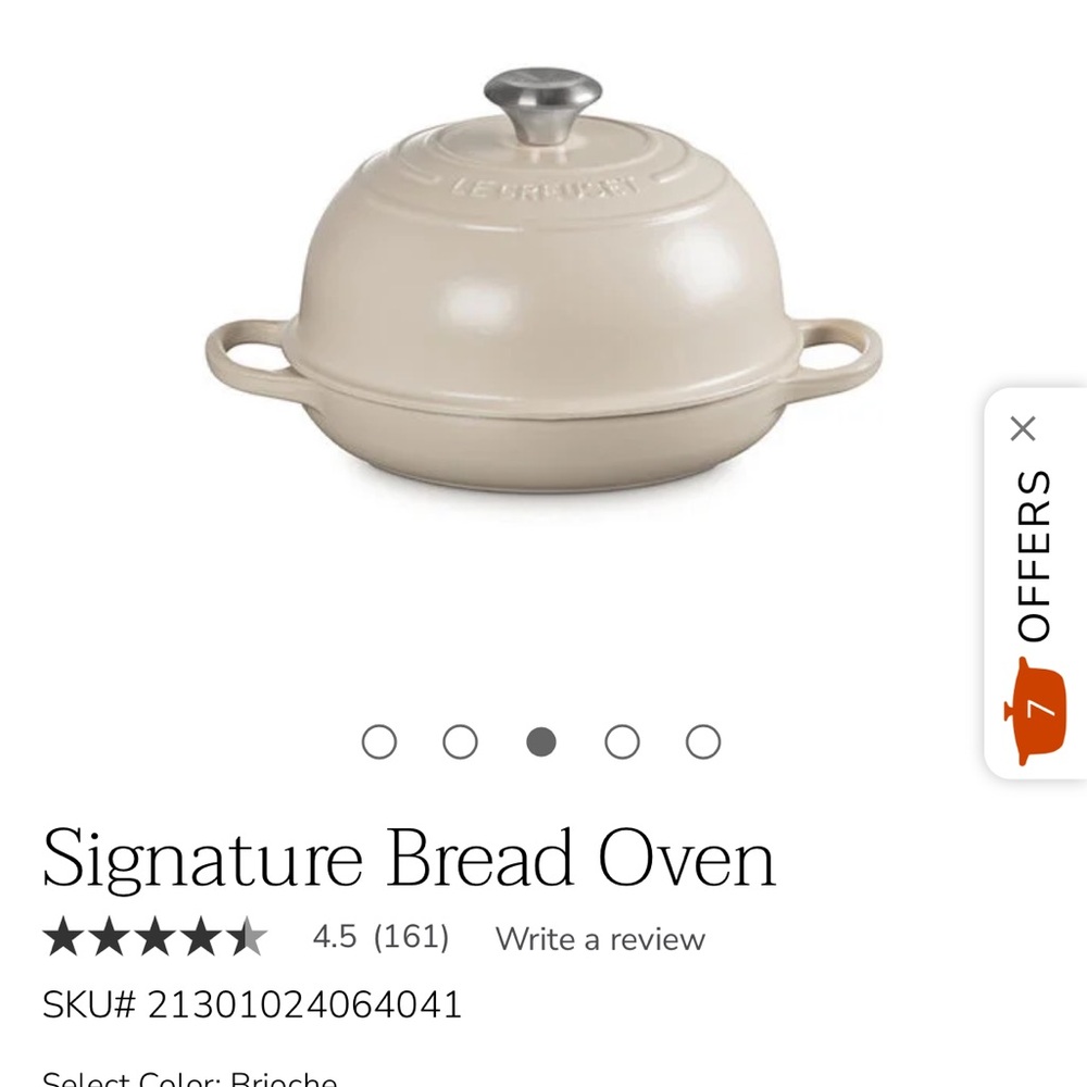 Le Creuset Signature Bread Dutch Oven in Cream